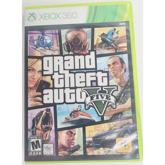 Grand Theft Auto V Five XBOX Live Video Game 2013 TESTED w/Booklet & Poster - Picture 1 of 6
